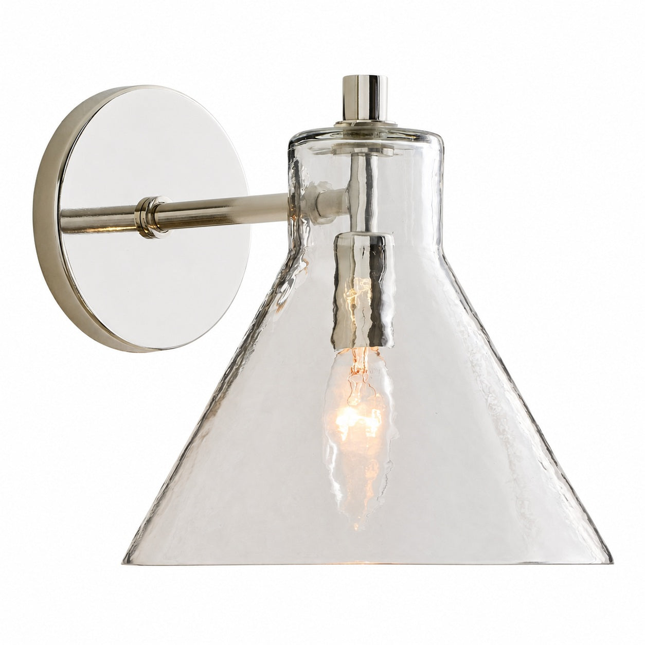 Glavira Doppel-Wandleuchte aus recyceltem Glas – Wandbeleuchtung aus Messing für den Innenbereich