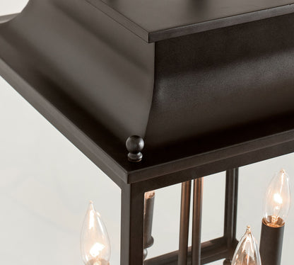 Yolvira Modern Outdoor Hanging Lantern – Dimmable Metal Pendant for Porch, Patio, or Balcony