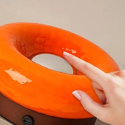 Tragbarer Bauhaus Donut Glas Touch Tischleuchte