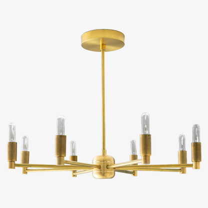 Mobilux Line Modern Chandelier - 8 Arm Mid Century Hanging Light