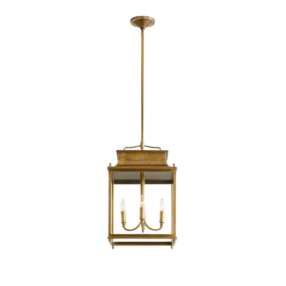 Yolvira Modern Outdoor Hanging Lantern – Dimmable Metal Pendant for Porch, Patio, or Balcony
