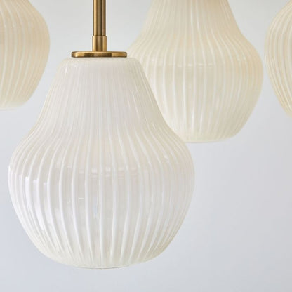 Rivrona Contemporary 7-Light Chandelier - Modern Glass Lighting for Dining Rooms