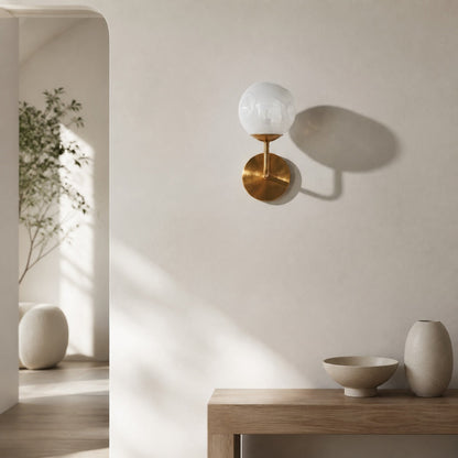 Modo Wandleuchte aus skulpturalem Glas – Moderne Lampe mit diffusem Licht für Eingangsbereiche