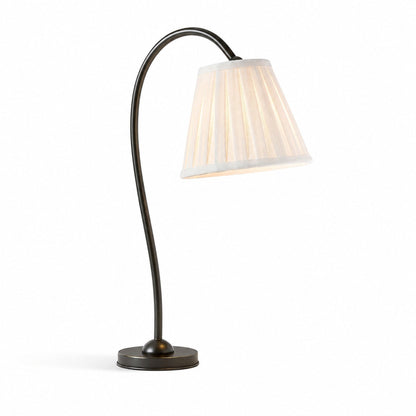 Luvora Eisen Tischlampe mit Strukturiertem Plisseeschirm im Vintage Look für Wohn und Arbeitsbereiche