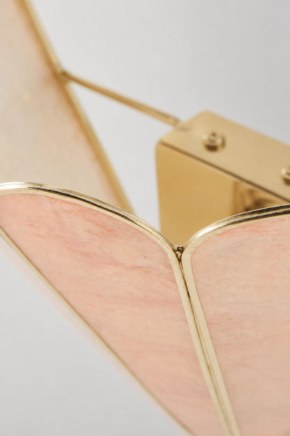 Lumica Capiz Facetten-Wandleuchte – Wandleuchte aus Messing und Eisen in Gold-Finish
