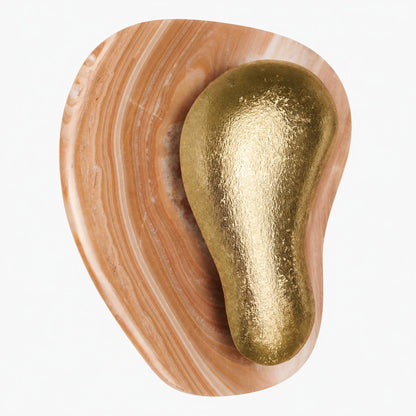 Oyster Hammered Onyx Sconce