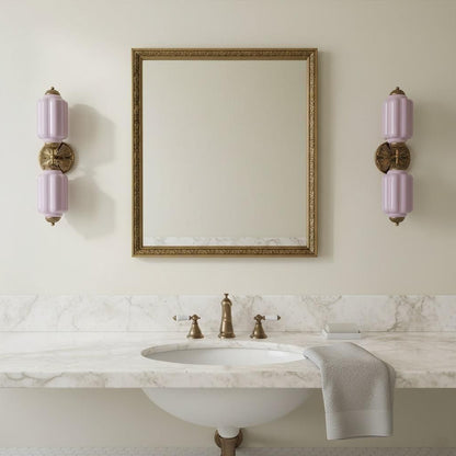 Eloise Glass Wall Sconce - Vintage Milk Glass Vanity Sconce