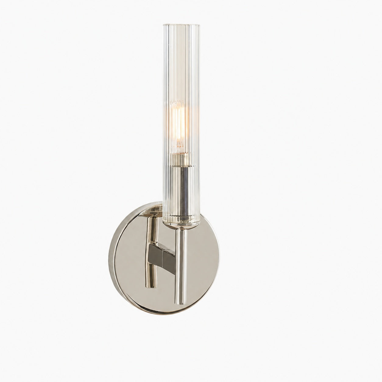 Bravira Wandleuchte aus geripptem Glas – Röhrenförmige Metallleuchte in klassischen Ausführungen