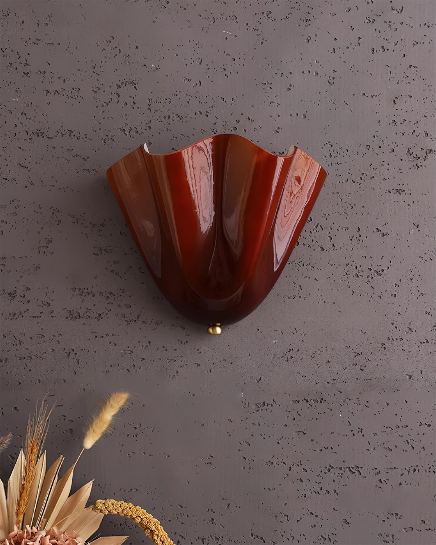 Bellina Handcrafted Glass Floral Wall Lamp – Modern Accent for Bedroom