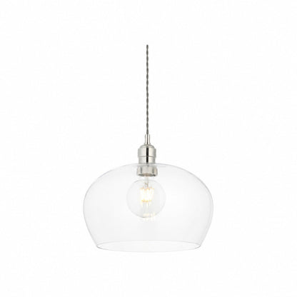 Clarione Height-Adjustable Glass Pendant Light - Classic Art Deco Light