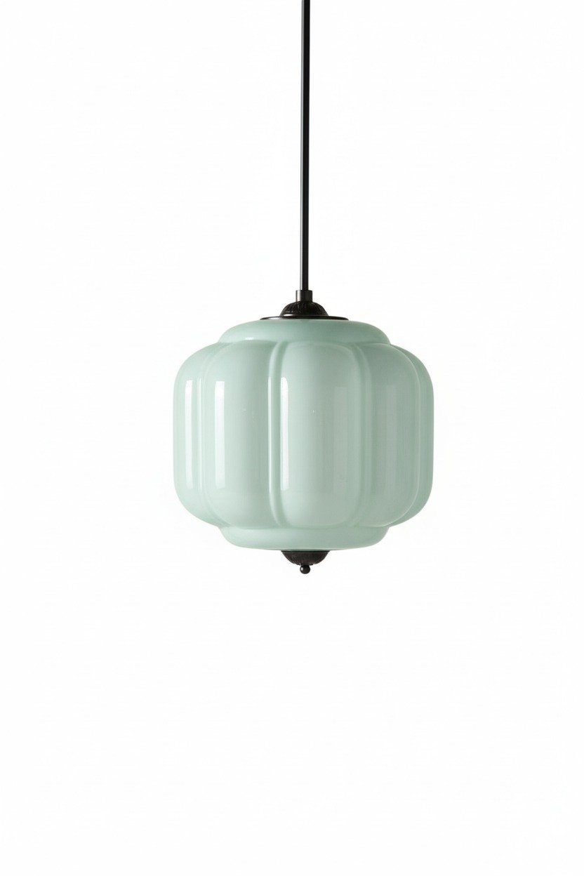 Eloise Vintage Glass Chandelier - Milk Glass Home Accent