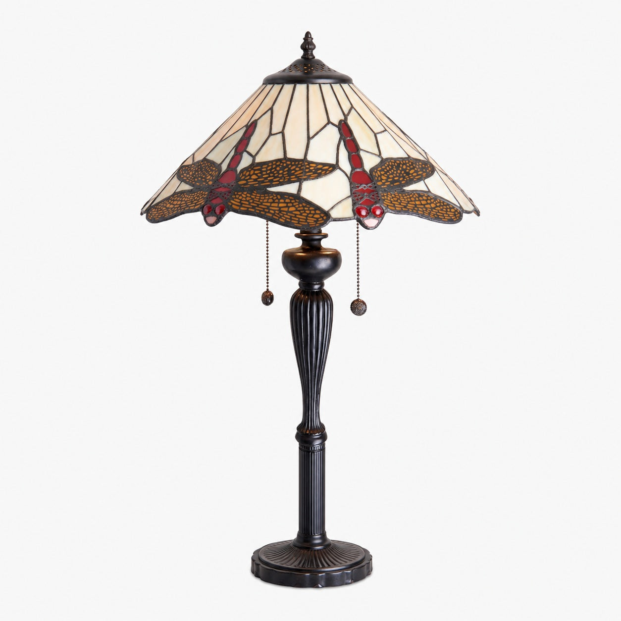 TF Dragonfly Motif Floor Lamp – Vintage Stained-Glass for Living Rooms