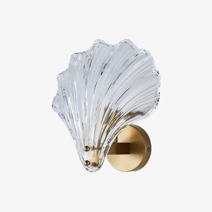 Shellora Stylish Shell Wall Light – Sculptural Glass and Metal Wall Lamp for Home N44