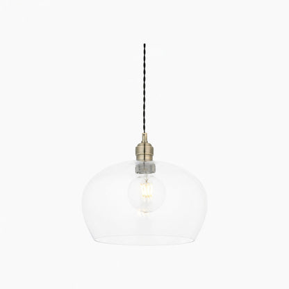 Clarione Height-Adjustable Glass Pendant Light - Classic Art Deco Light