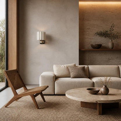 Dekorative Wandleuchte Cavilon aus Marmor – Elegante Leinenform, geeignet für Wohnzimmer oder Flur