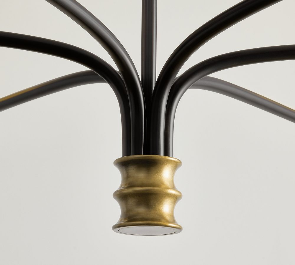 Calin Classic Round Chandelier - Bronze Iron Light for Dining