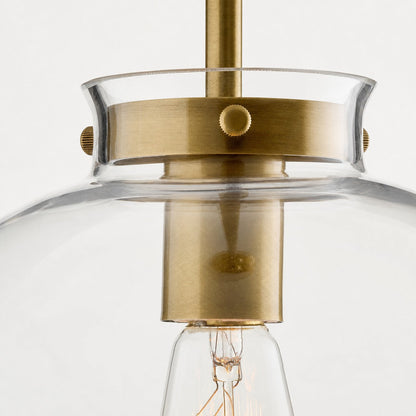 Sterling Minimalist Glass Pendant Collection - Vintage Brass Lighting Design