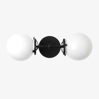 Lumio Globe Art Deco Vanity Light -  Opal Globe Bathroom Sconce