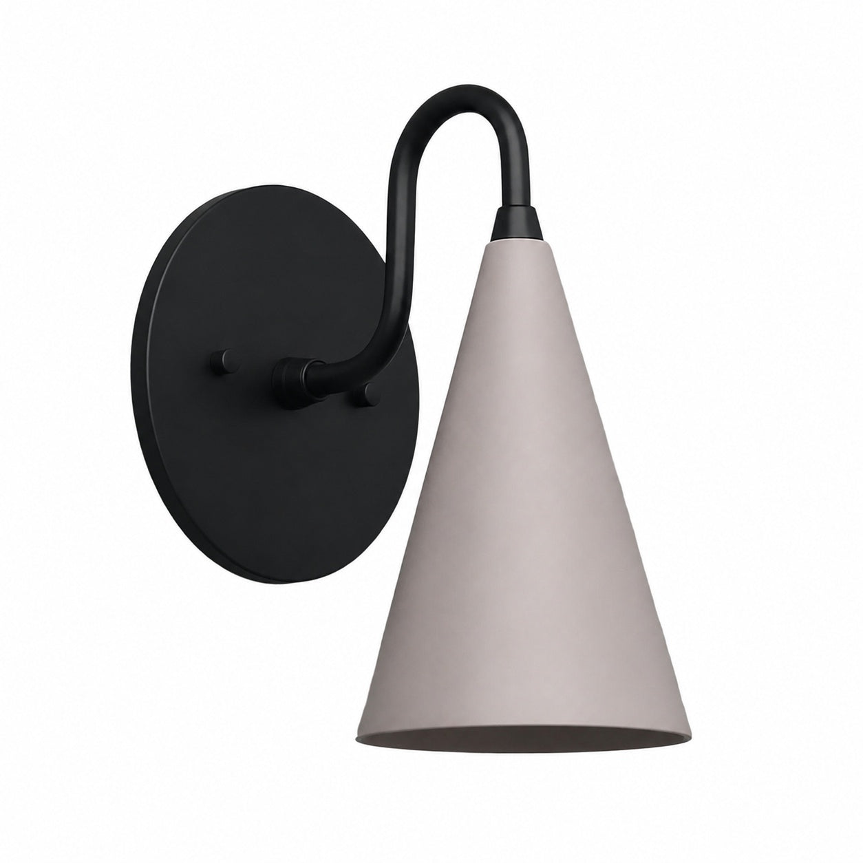 Curva Metal Cone Shade Sconce – Vintage Brass Wall Light for Entryway or Stairwell