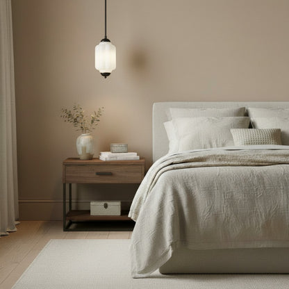 Eloise Petite Pendant Light - Vintage Milk Glass Lamp