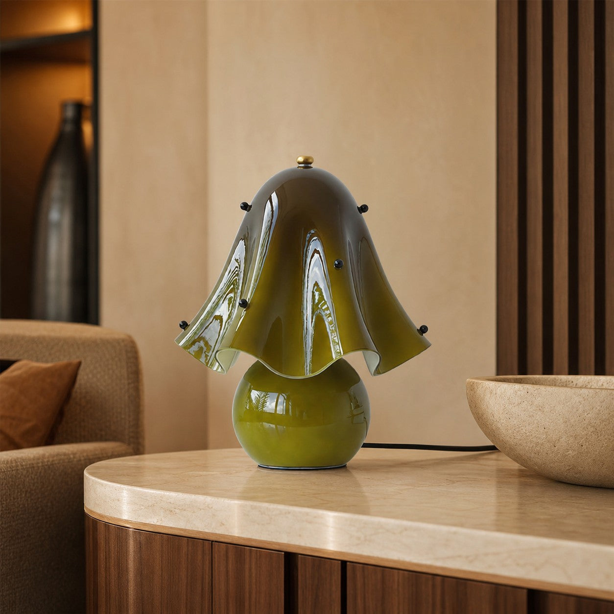 Bellina Decorative Table Lamp - Sculptural Bell Flower Shape