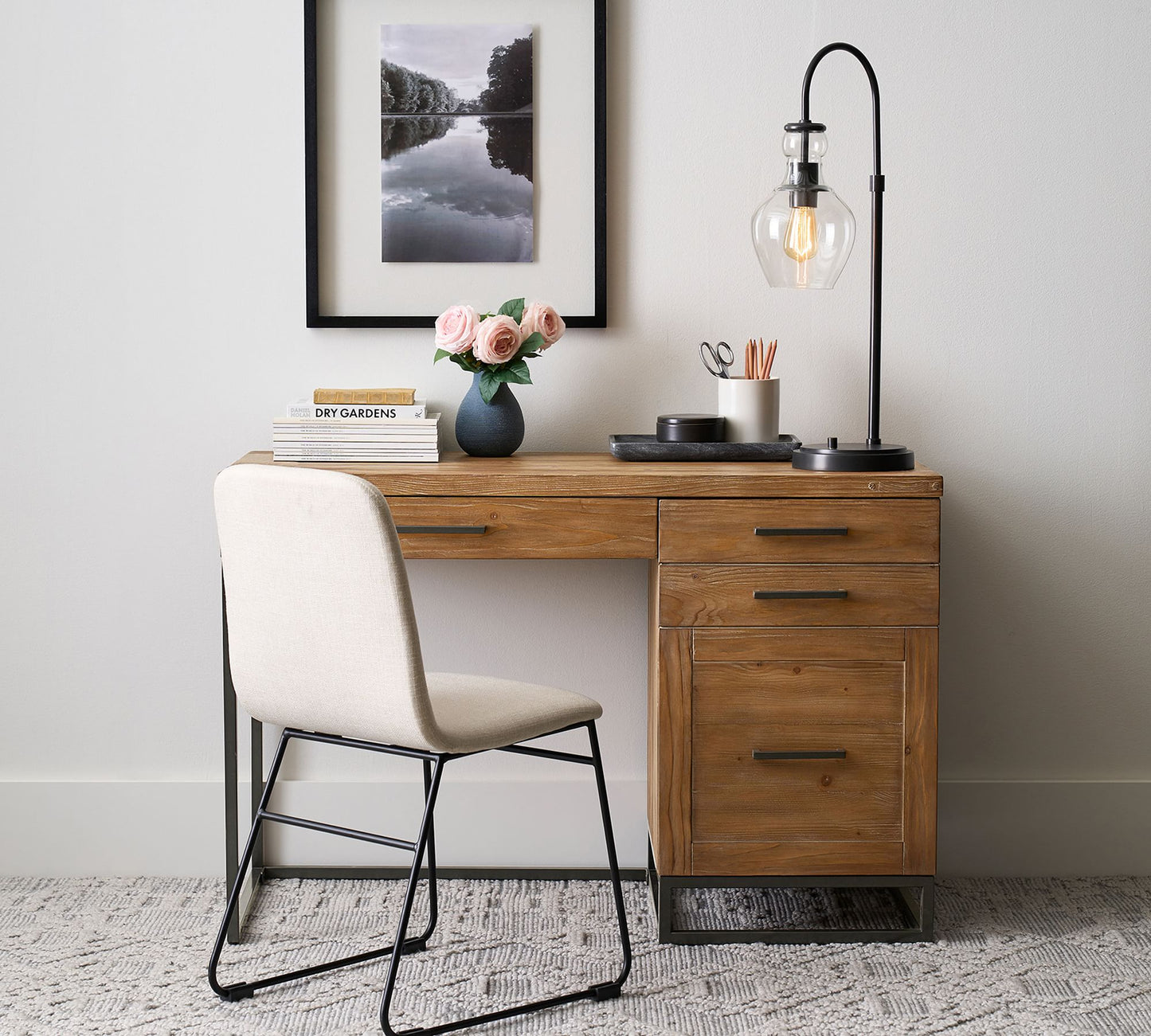 Lawson Recycled Glass Table Lamp with USB - Brass and Bronze Modern Design