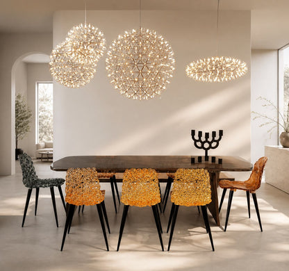 Silver Spark Ball Pendant Light