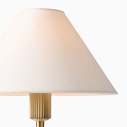 Diora Tischlampe und Stehlampe - Moderner Linear Stil Eleganter Leinen Lampenschirm für Wohnzimmer