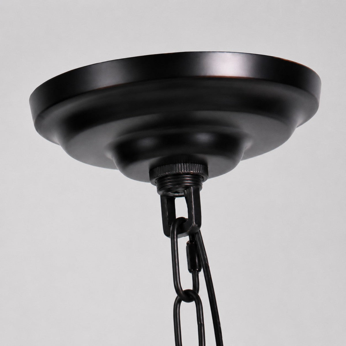 Four-Light Stained Glass Chandelier