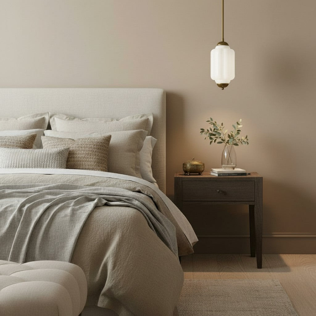 Eloise Petite Pendant Light - Vintage Milk Glass Lamp