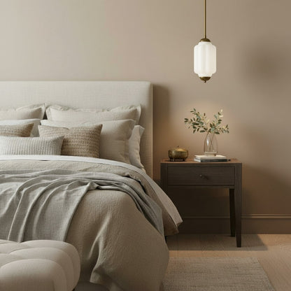 Eloise Petite Pendant Light - Vintage Milk Glass Lamp