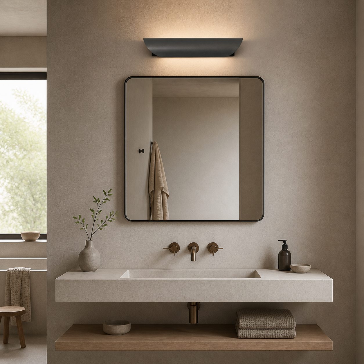 Hidra Modern Metal Wall Sconce – Minimalist Down-Light Sconce for Modern Homes