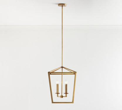 Rowan Vintage Steel Lantern Pendant Light for Dining Rooms and Entryways