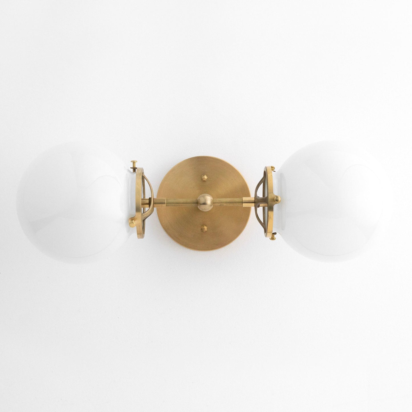 Lumio Globe Art Deco Vanity Light -  Opal Globe Bathroom Sconce