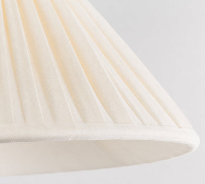 Luvora Pleated Shade Flush Mount - Fabric Round Design for Low Ceilings