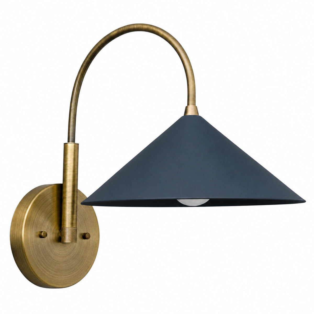 Curva Metall-Wandleuchte im Vintage-Stil – eleganter kegelförmiger Lampenschirm für Schlafzimmer