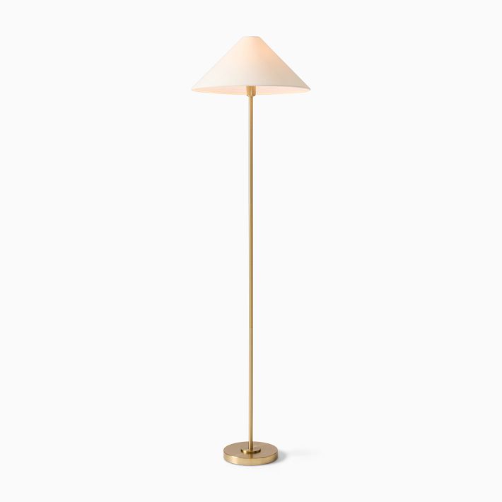 Diora Tischlampe und Stehlampe - Moderner Linear Stil Eleganter Leinen Lampenschirm für Wohnzimmer