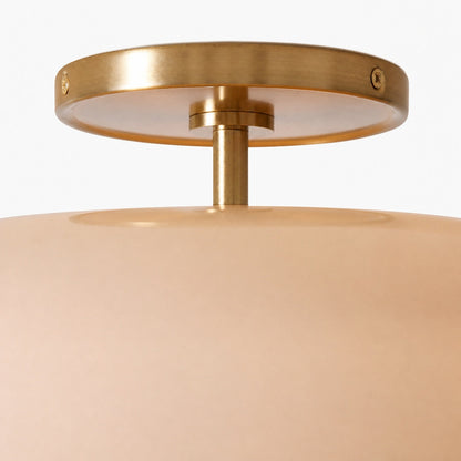 Vega Glas-Deckenleuchte – Champagnerfarbene, kugelförmige moderne Glas-Deckenleuchte für den Flur