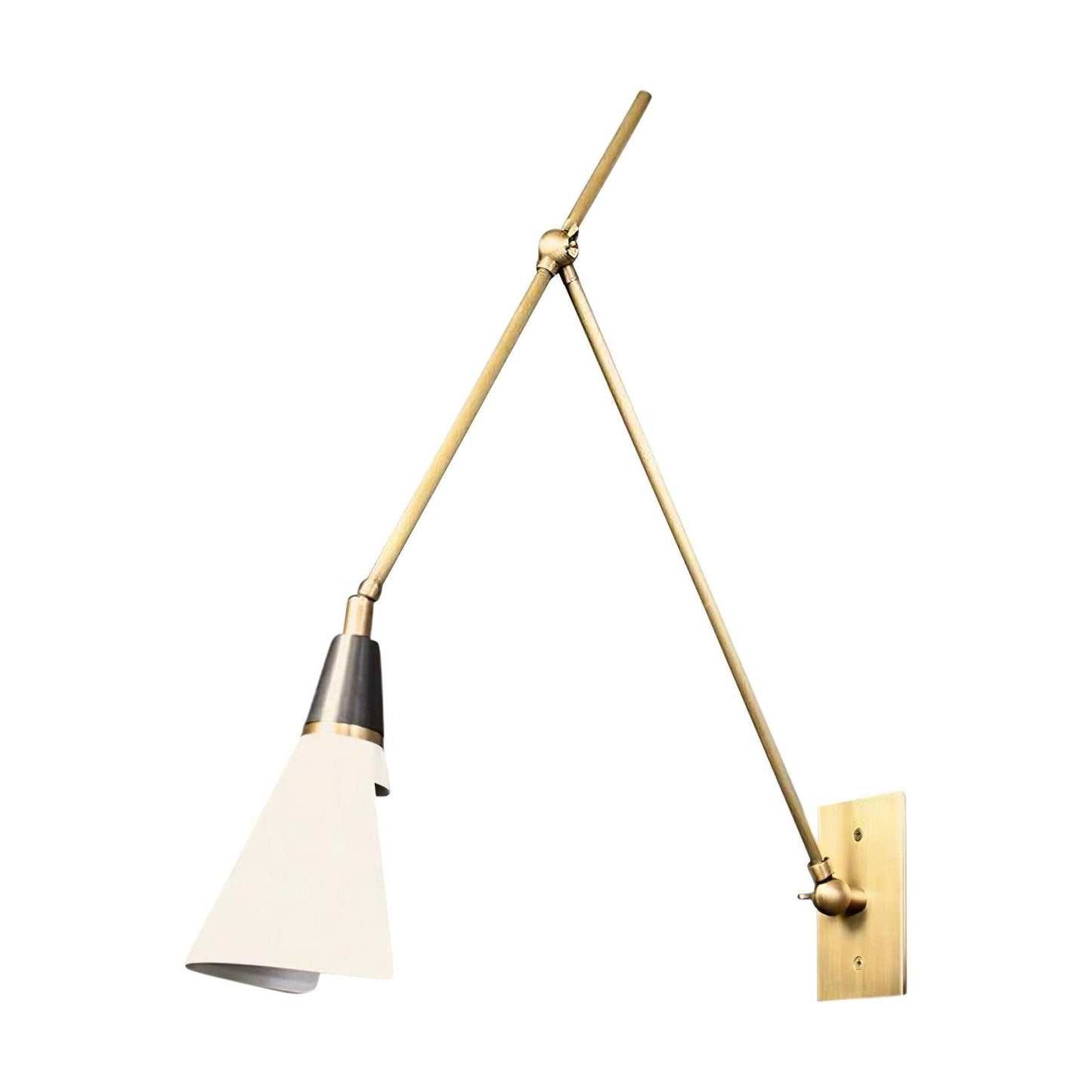 Magari Mid Century Wandleuchte Messing Schwenkbar