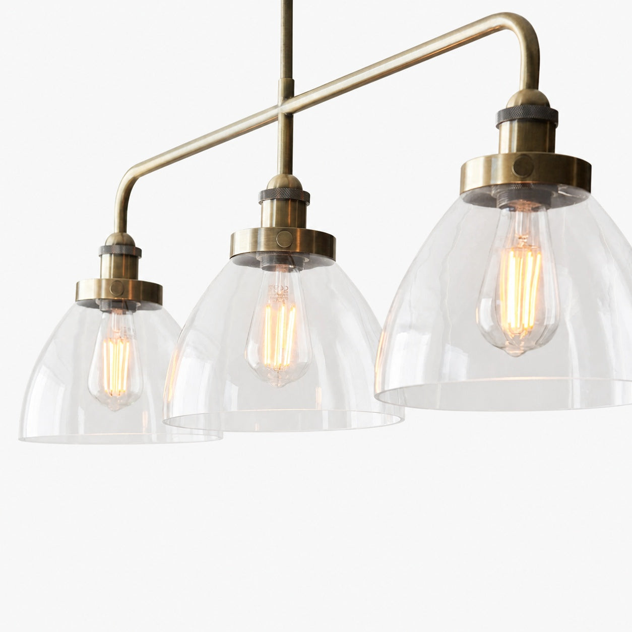 Novera Industrial 3-flammige lineare Pendelleuchte - Moderner Metallstil für Küche und Esszimmer