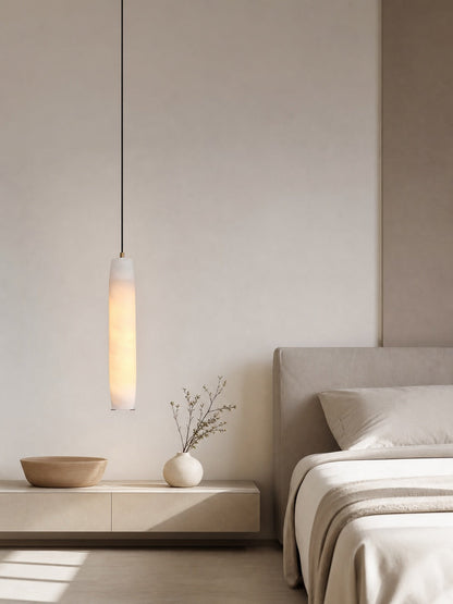 Alabaster Flute Pendant Light