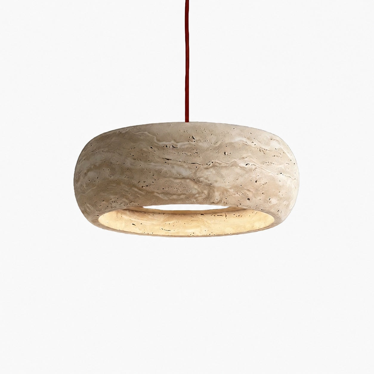 Kairis Travertine Natural Stone Pendant Light - Vintage Style Lighting for Dining and Living Spaces