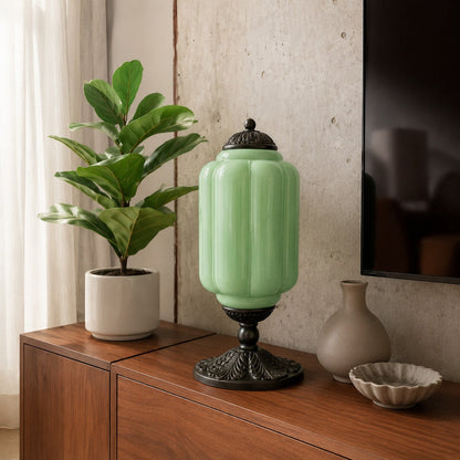 Eloise Milk Glass Table Lamp for Bedroom Decor