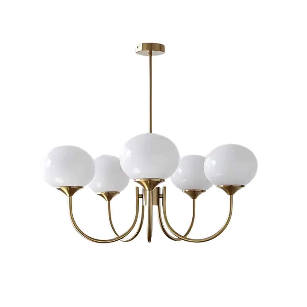 Vintage Bauhaus Glasblasen Kronleuchter