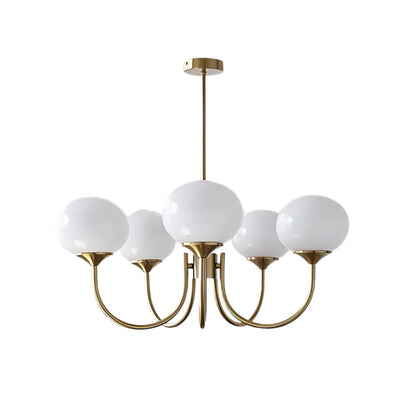 Vintage Bauhaus Glasblasen Kronleuchter