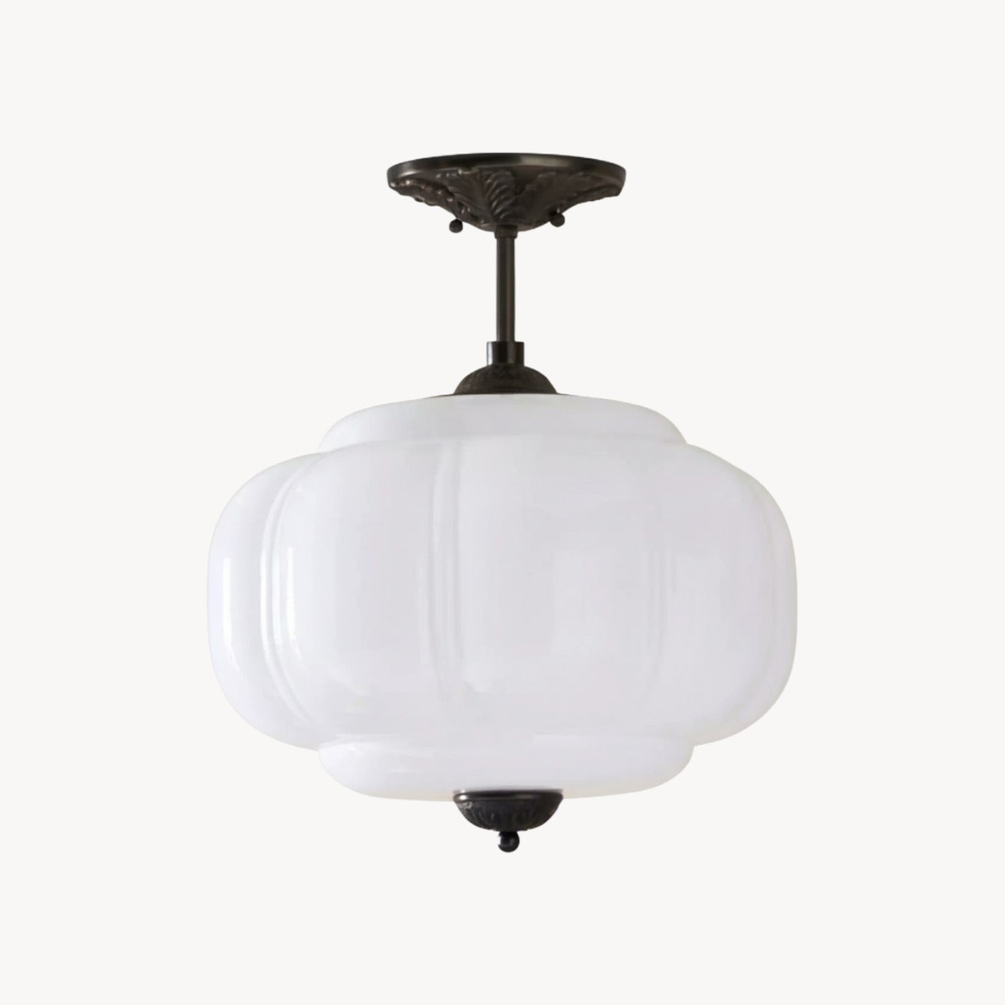Eloise Pendant Light - Vintage Milk Glass Pendant Light