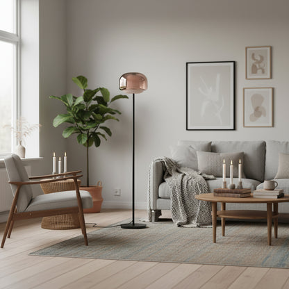 Clinco Double-Layered Glass Floor Lamp – Modern Retro Design – Perfect for Living Room or Bedroom