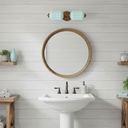 Eloise Glass Wall Sconce - Vintage Milk Glass Vanity Sconce