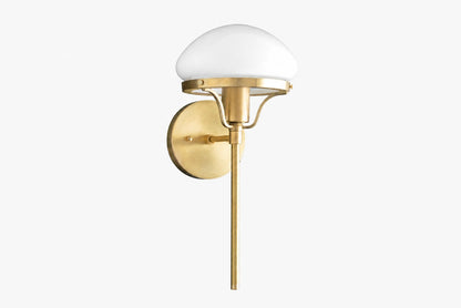 Ornato Luxe Moderne Art Deco Wandleuchte - Opalglas Kugelleuchte - Messing oder Schwarz