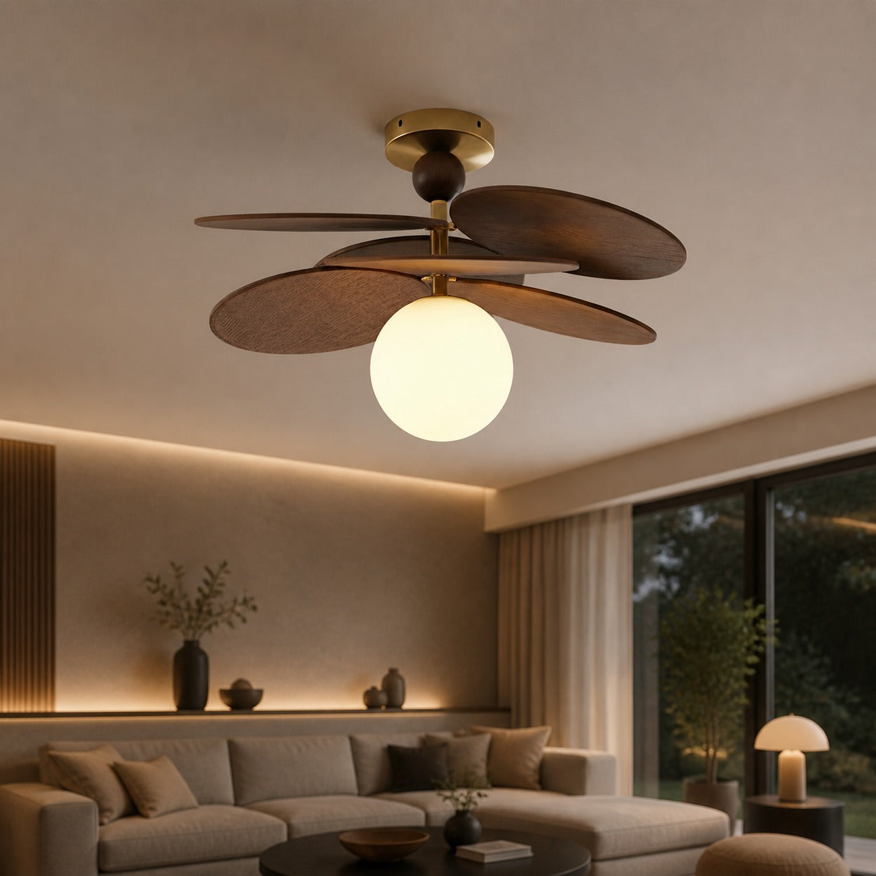 Orrise Overlapping Blade Design Ceiling Light – Contemporary Decorative Light for Interiors
